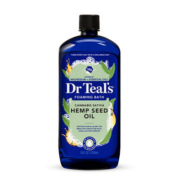 Dr Teal's Foaming Bath with Pure Epsom Salt and Hemp Seed Oil