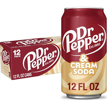 Dr Pepper & Cream Soda 12 pk Cans