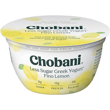 Chobani Less Sugar Fino Lemon Greek Yogurt