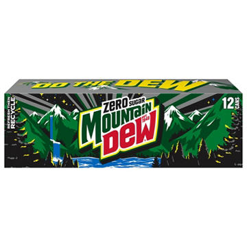 Mountain Dew Zero Sugar Soda 12 oz Cans