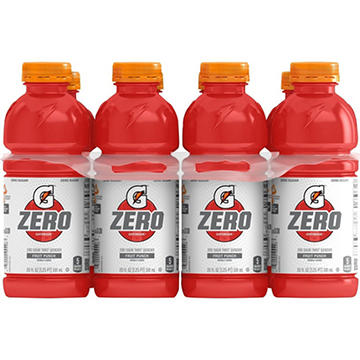 Gatorade Zero Fruit Punch Thirst Quencher 8 pk Bottles