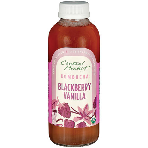 Central Market Organic Kombucha - Blackberry Vanilla, 16 oz