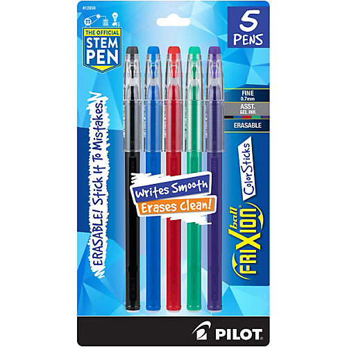 Pilot FriXion ColorSticks Erasable Gel Ink Pens, Fine Point