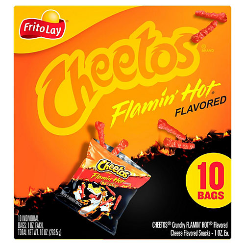 Cheetos Crunchy Flamin' Hot Limon Cheese Flavored Snacks - Shop Chips at  H-E-B