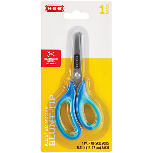 H-E-B Kids Blunt Tip Stainless Steel Scissors - Blue - Shop Tools &  Equipment at H-E-B