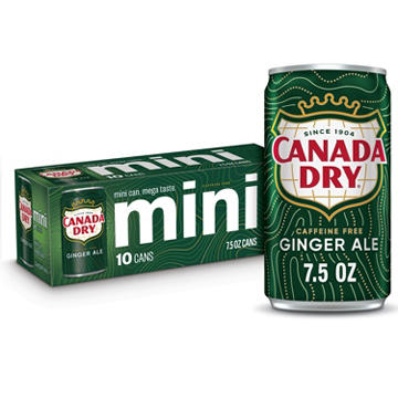 Canada Dry Ginger Ale Soda 10 pk Mini Cans