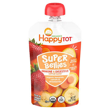 Happy Tot Super Bellies Stage 4 Immune+Digestive Support Bananas