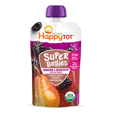 Happy Tot Organics Super Bellies Stage 4 Pears Beets & Blackberries