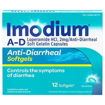 Imodium A-D Anti-Diarrheal Softgels with 2 mg Loperamide HCl