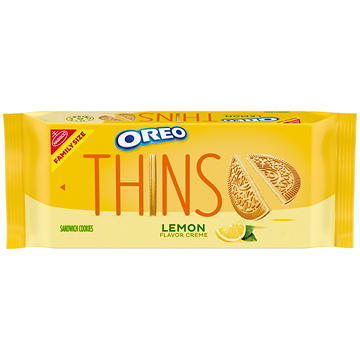 OREO Thins Lemon Creme Sandwich Cookies - Family Size