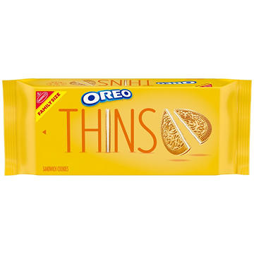 OREO Thins Golden Sandwich Cookies - Family Size
