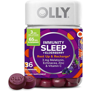 OLLY Immunity Sleep with 65 mg Elderberry & 3 mg Melatonin Gummies - Berry