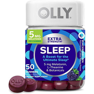 OLLY Extra Strength Melatonin & L-Theanine 5mg Sleep Gummies - Blackberry