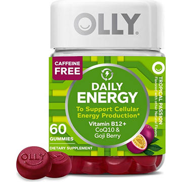 OLLY Daily Energy CoQ10 & B12 Caffeine Free Gummies - Tropical Passion