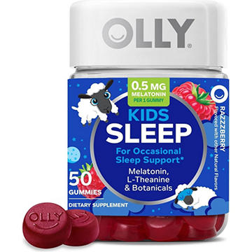 OLLY Kids Melatonin & L-Theanine .5 mg Sleep Gummies - Raspberry