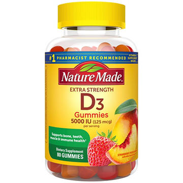 Nature Made Extra Strength Vitamin D3 125 mcg Adult Gummies