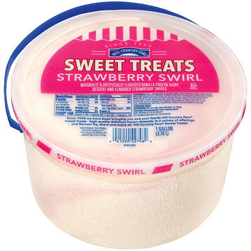 Hill Country Fare Sweet Treats Strawberry Swirl Frozen Dairy Dessert