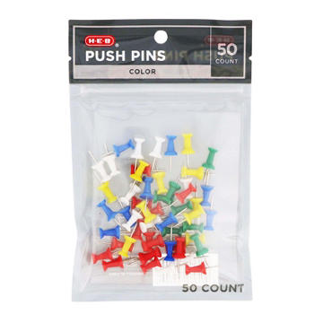 H-E-B Push Pins - Multi Color
