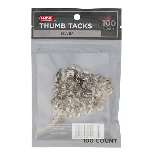 Thumb Tack 100 count, Silver