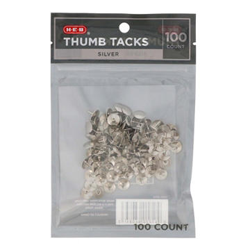 H-E-B Thumb Tacks - Silver