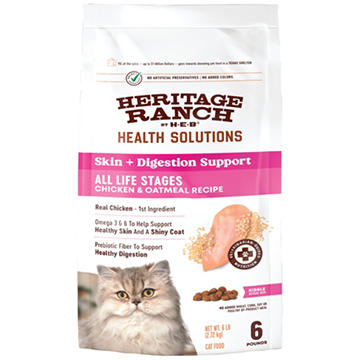 Heritage Ranch by H-E-B Skin + Digestion Support Adult Dry Cat Food - Chicken & Oatmeal