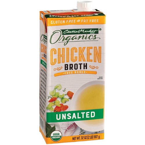 Central Market Organics Unsalted Chicken Broth, 32 oz