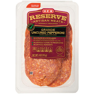 H-E-B Reserve Grande Uncured Pepperoni Lunch Meat