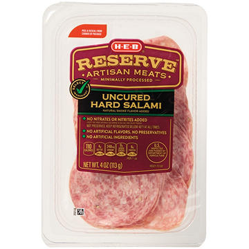 H-E-B Reserve Uncured Hard Salami Lunch Meat