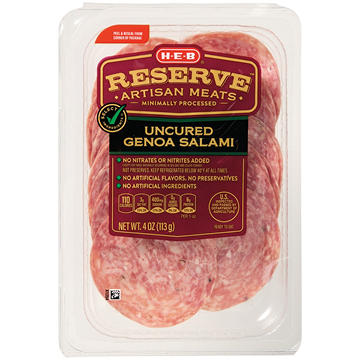 H-E-B Reserve Uncured Genoa Salami Lunch Meat