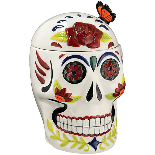 Halloween Skull Air Tight Ceramic Cookie Jar – Animi Causa