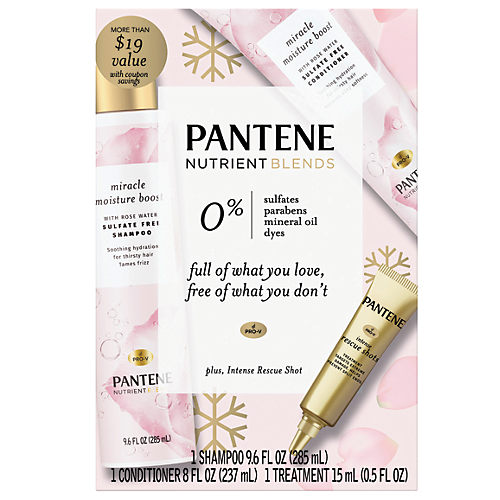 Pantene Nutrient Blends Miracle Moisture Boost Rose Water Shampoo - Shop  Shampoo & Conditioner at H-E-B