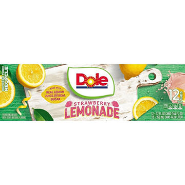 Dole Strawberry Lemonade 12 pk Cans
