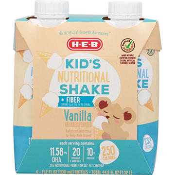 H-E-B Kid's Nutritional Shake with Fiber - Vanilla