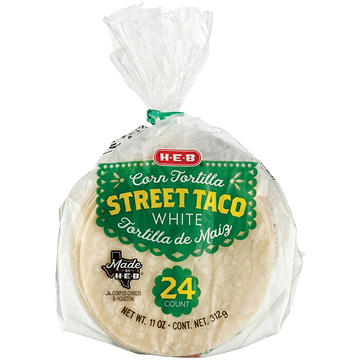 H-E-B Street Taco White Corn Tortillas