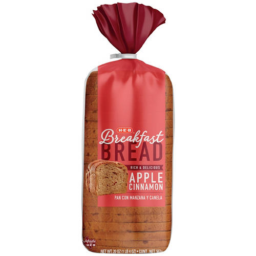 H-E-B Apple Cinnamon Breakfast Sliced Bread, 20 oz
