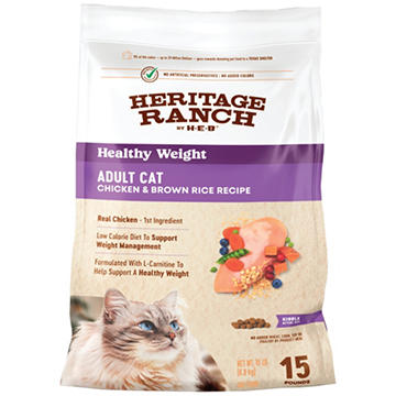 Heritage Ranch by H-E-B Healthy Weight Adult Dry Cat Food - Chicken & Brown Rice