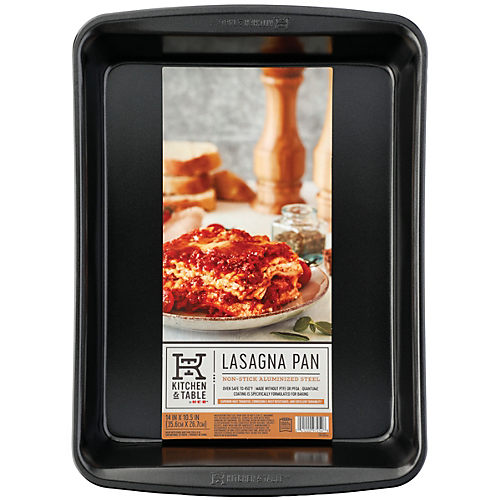 Kitchen & Table by H-E-B Gunmetal Aluminized Steel Lasagna Pan - Shop Pans  & Dishes at H-E-B