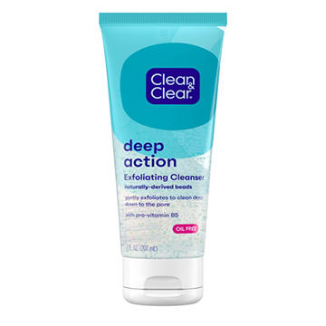 Clean & Clear Oil-Free Deep Action Exfoliating Facial Cleanser