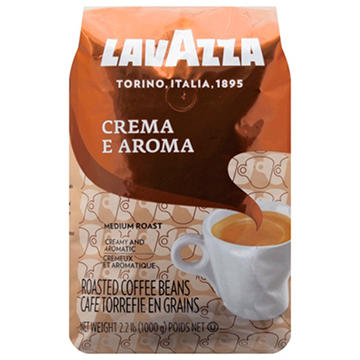 Lavazza Crema E Aroma Medium Roast Whole Bean Coffee