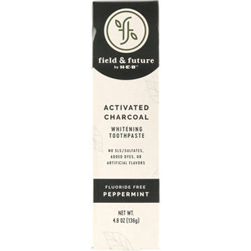 Field & Future by H-E-B Activated Charcoal Fluoride-Free Whitening Toothpaste - Peppermint