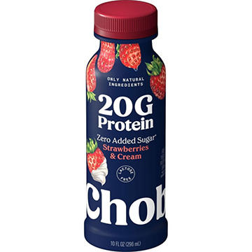 Chobani 20G Protein Zero Sugar Added Yogurt Drink - Strawberries & Cream