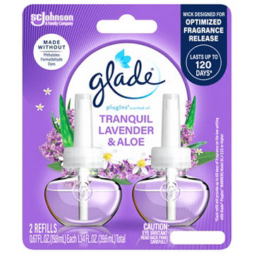 Glade PlugIns Scented Oil Air Freshener Refills - Tranquil Lavender & Aloe