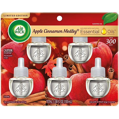 Air Wick Scented Oils Apple Cinnamon Medley Twin Refill .67oz : Cleaning  fast delivery by App or Online