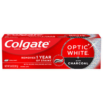 Colgate Optic White with Charcoal Anticavity Toothpaste - Cool Mint