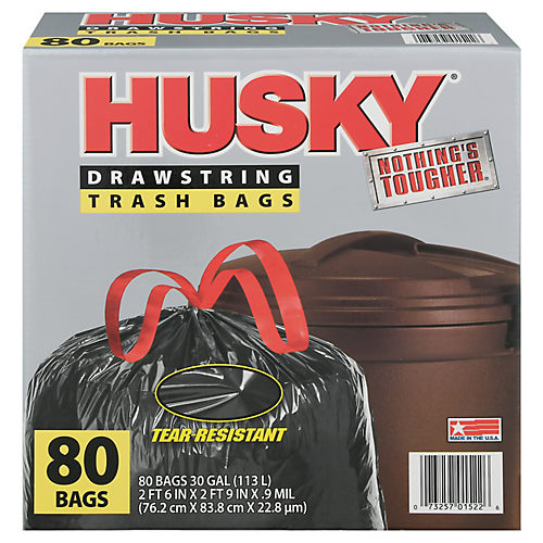 Home Select 33 Gallon Extra Large 2 Ply Strength Black Trash Bags 7 Bags &  Ties 7 Ea, Trial Sizes Store