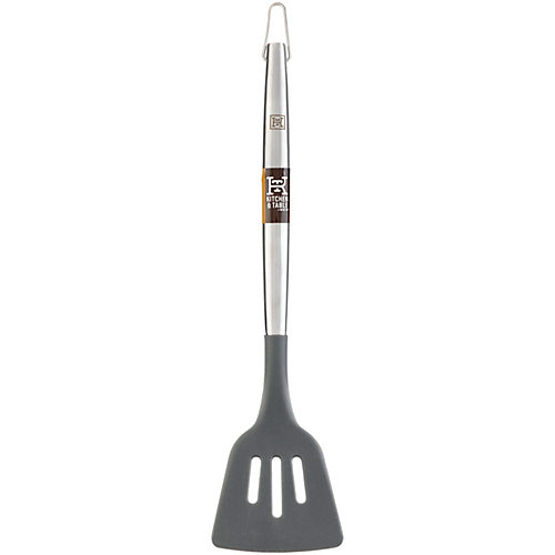 Newness 304 Stainless Steel Slotted Turner Spatula, Professional Food  Turner Flipper with Heat Resistant Wooden Handle, Kitchen Utensil Cooking  Pancake Turner f…