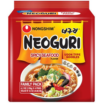 Nongshim Neoguri Spicy Seafood Udon Noodle Soup Family Pack
