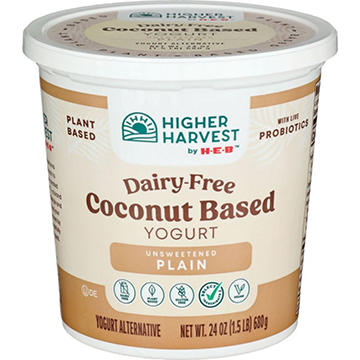 Higher Harvest by H-E-B Dairy Free Coconut-Based Yogurt – Unsweetened Plain