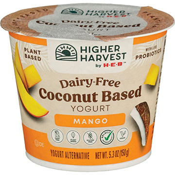 Higher Harvest by H-E-B Dairy Free Coconut-Based Yogurt – Mango