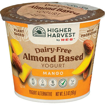 Higher Harvest by H-E-B Dairy Free Almond-Based Yogurt – Mango